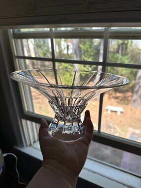 ROYAL LIMITED 24% Full Lead Crystal Pedestal Bowl with Wide Flare Rim Wedding